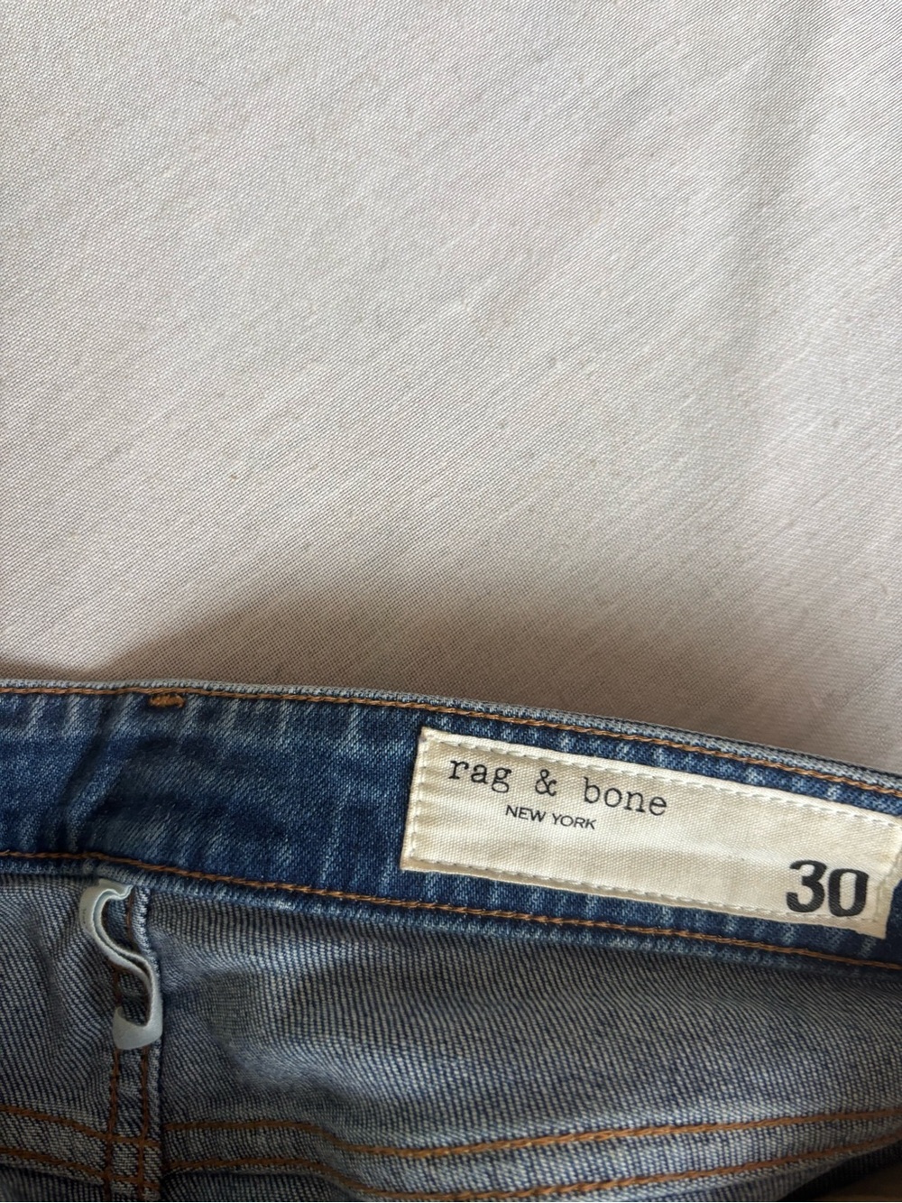 Rag & Bone Nina High Rise Flare Jeans Clean Mick Wash Size 30 Full Length Denim - Picture 6 of 12